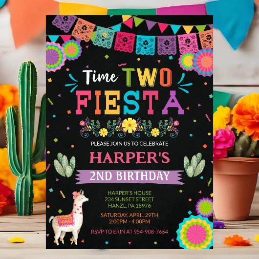 Time Two Fiesta | Mexicaanse uitnodiging voor 2e v