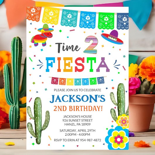 Time Two Fiesta | Mexicaanse uitnodiging voor 2e v