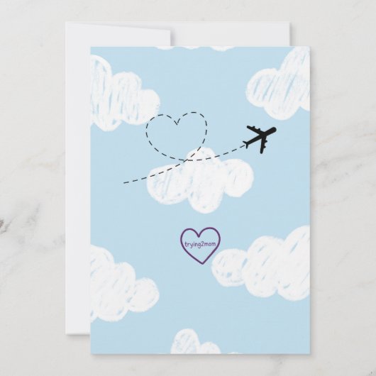 Time TWO Fly, Airplane 2nd birthday Kaart (Achterkant)