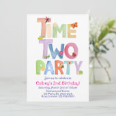 Time Two Party, Bug Themed 2nd, Garden Farm Kaart (Staand voorkant)