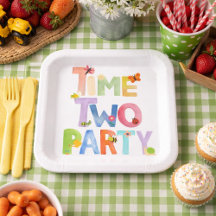 Time Two Party Papieren Borden ,Bug Thema 2de Verj