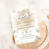 Time vliegt vliegtuig eerste verjaardagsfeestje kaart