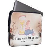 Time Waits For No One Inspirational Tote Bag for W Laptop Sleeve (Voorkant Rechts)