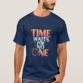 Time Waits For No One Melting Clock Gradient T-shirt (Voorkant)