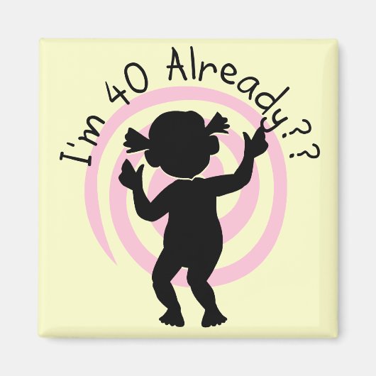 Time Warp 40 Reeds overhemden en geschenken Magneet (Voorkant)