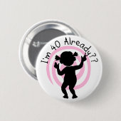 Time Warp 40 Reeds overhemden en geschenken Ronde Button 5,7 Cm (Voorkant /achterkant)