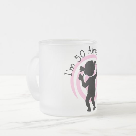 Time Warp 50 Reeds overhemden en geschenken Matglas Koffiemok (Voorkant links)