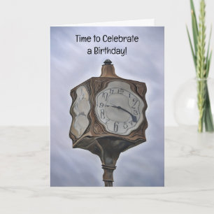 Time Warp Clock Funny Birthday Wiggle Out Kaart