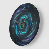 Time Warp Digital Art Wall Clock Grote Klok (Hoek)