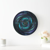 Time Warp Digital Art Wall Clock Grote Klok (Huis)