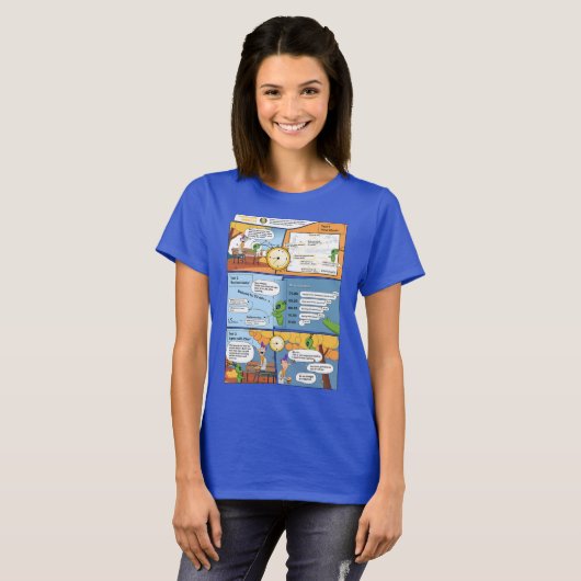 Time Winner Comics Vrouw T-shirt (Voorkant volledig)