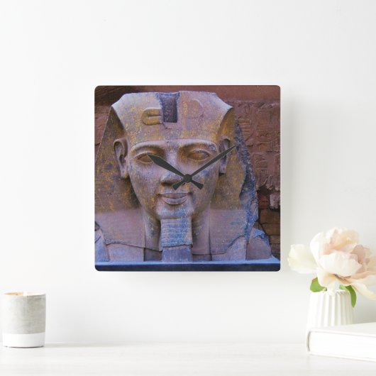 Time with King Tut Vierkante Klok (Huis)