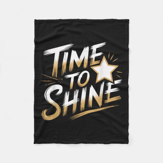 Time Women To Shine Motivational Men Kids  Fleece Deken (Voorkant)