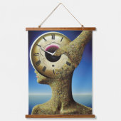 Time Wood Topped Wall Tapestry Hangend Wandkleed (Voorkant)