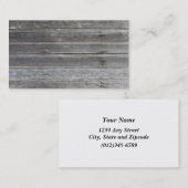 Time-Worn (wethered) Wooden Wall Calling Card Visitekaartje (Voorkant / Achterkant)