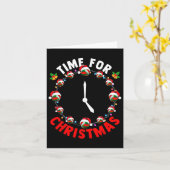 Time Xmas kostuum volleybal apparatuur als klok vo Kaart (Gele Bloem)