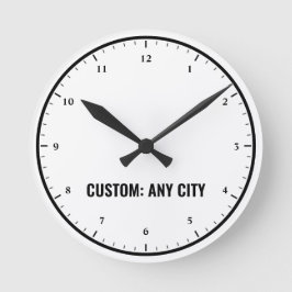 Time-zone klok - Aanpassen voor elke stad