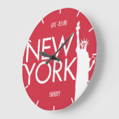 Time Zone Typografie Wall Clock New York Grote Klok (Hoek)