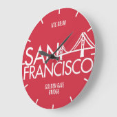 Time Zone Typografie Wall Clock San Francisco Grote Klok (Hoek)