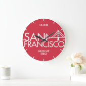 Time Zone Typografie Wall Clock San Francisco Grote Klok (Huis)