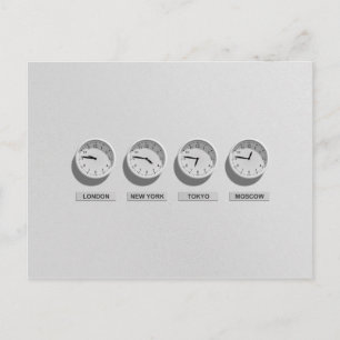 Time Zones World Traveler Briefkaart