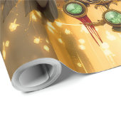 Timekeeper Raven – Gothic Clockwork  Cadeaupapier (Rol Hoek)