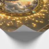 Timekeeper Raven – Gothic Clockwork  Cadeaupapier (Hoek)