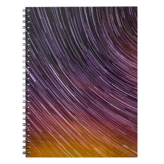 Timelapse foto van de sterrenhemel notitieboek (Voorkant)