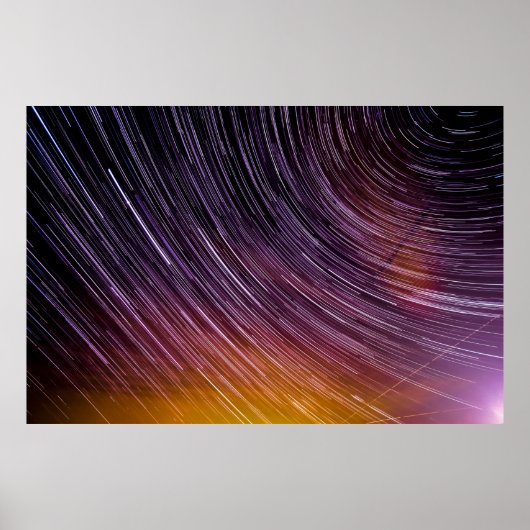 Timelapse foto van de sterrenhemel poster (Voorkant)