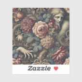 Timelapse – Gotisch Bloemenkussen Sticker (Vel)