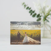 Timeless 2 foto bruiloft Dank u Briefkaart (Staand voorkant)