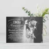 Timeless 30th Jubileum Party Photo Invitation Kaart (Staand voorkant)