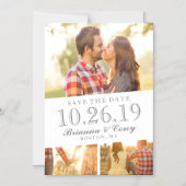 Timeless 3-foto opslaan de datum magnetische uitnodiging (Voorkant)