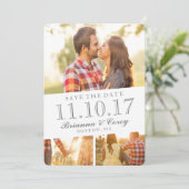 Timeless 3-foto opslaan de datum save the date (Staand voorkant)
