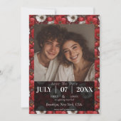 Timeless Anemones Aesthetic Countryside Wedding Save The Date (Voorkant)