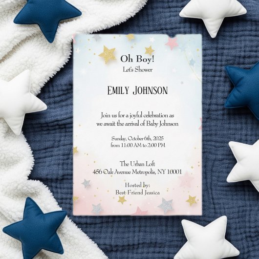 Timeless Baby Shower Invite for Her or Him Kaart