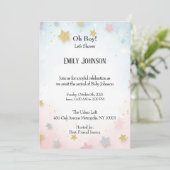 Timeless Baby Shower Invite for Her or Him Kaart (Staand voorkant)
