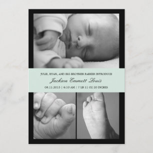 Timeless Band Birth Announounance - Blue Aankondiging