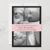 Timeless Band Birth Announounge - Roze Aankondiging (Voorkant)