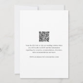 Timeless Black and White QR Code Elegant Wedding Kaart (Achterkant)