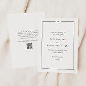 Timeless Black and White QR Code Modern Wedding Save The Date