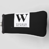 Timeless Black Wedding Golfheadcover (Voorkant)