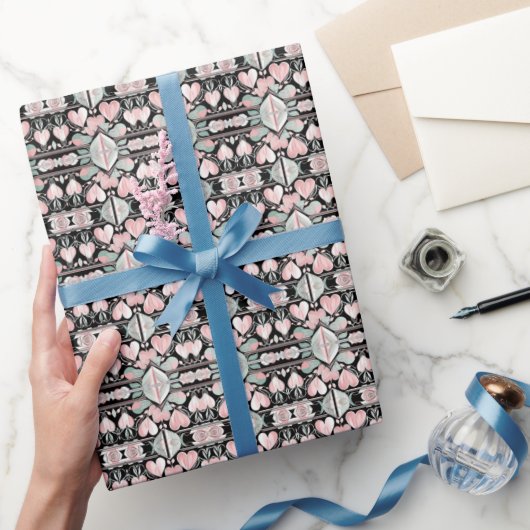 Timeless Blossoms Valentijnsdag Wrapping Paper Cadeaupapier (Geschenken)