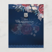 Timeless Blue Burgundy Floral Lace Wedding (Achterkant)