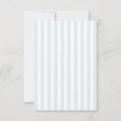 Timeless Blue Stripes Bridal Shower Bedankkaart (Achterkant)