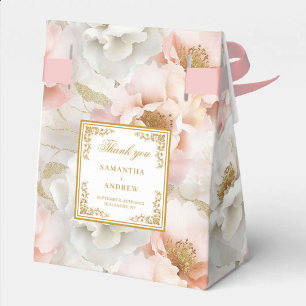 Timeless Blush Ivory Gold Wedding Bedankt Box Bedankdoosjes