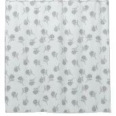 Timeless Botanical Bloom Soft Grey Douchegordijn (Voorkant)