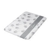 Timeless Botanical Bloom Soft Grey Monogram  Badmat (Gekanteld)