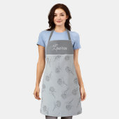 Timeless Botanical Bloom Soft Grey Monogram Schort (Gedragen)