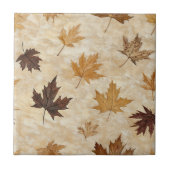 Timeless Botanical Harmony – Leaf in Warm Neutrals Tegeltje (Voorkant)